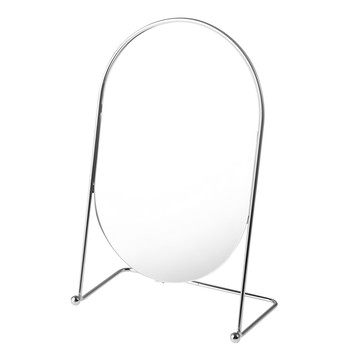 comet 橢圓形金屬框桌上鏡  鉻合金 銀色