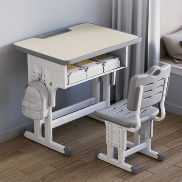 課桌學校同款桌椅一整套學生書桌寫字桌可升降學習桌小學初高中[DD100109]