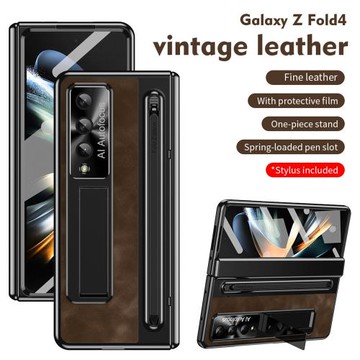 適用三星zfold5手機殼FOLD4折疊官方筆槽殼膜一體全包防摔保護殼