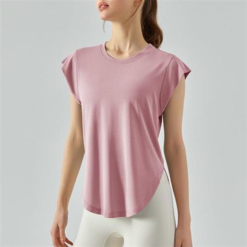 現貨+預購 女短袖運動服T恤瑜珈服親膚透氣速乾-短袖莫代爾蓋肩5色74ld21【獨家進口】【米蘭精品】