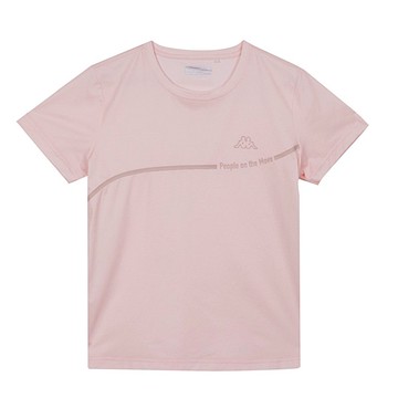 KAPPA義大利時尚吸濕排汗女性短袖圓領衫 淺粉38273IWW4N