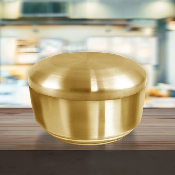 韓式304不鏽鋼雙層碗組-10.5cm-金色-2入 (附蓋)