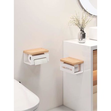 衛生間廁紙盒免打孔紙巾架廁所紙巾盒卷紙架抽紙盒衛生紙置物架