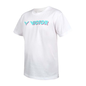 VICTOR 男女運動短袖T恤-運動 上衣 台灣製 T-11311A 白湖綠桃紅