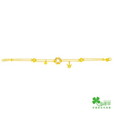 幸運草 微加幸福 純金手鍊 (預購)