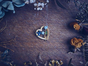 Krementz 三色琺琅愛心燕子胸針*罕見*－美國古董首飾 Vintage