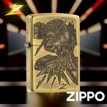 ZIPPO 十二生肖-老虎防風打火機 ZA-2-154 黃銅拉絲紋路製成外殼 機甲型態 不易留指紋 虎爪刻痕 終身保固