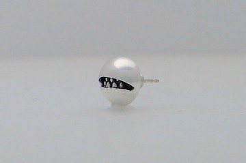 防笑球_S Pierce type:B (s_m-O.40) 純銀耳釘