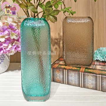 外銷高品質 蜜蠟結晶方形水晶玻璃花瓶加厚透明花器插花多肉植物花架擴香桌上收納裝飾瓶北歐現代簡約透明 築巢傢飾 台灣樂天市場