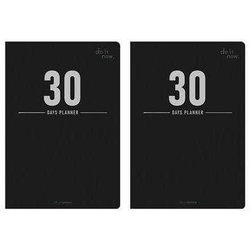珠友文化 30天倒數計劃本  B6  黑色  2本