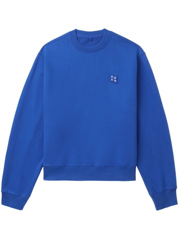 Ader Error - Tetris-appliqué cotton sweatshirt - women - Cotton - L - Blue