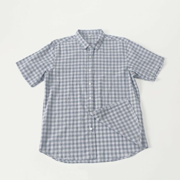 現貨+預購 亞麻襯衫短袖上衣-格子寬鬆舒適百搭男上衣74ev32【獨家進口】【米蘭精品】