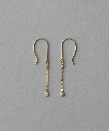 [bijoux] ete  K18RBG 棕鑽垂墜耳環 金色 | 耳環 送禮 情人節 [Rakuten Fashion]
