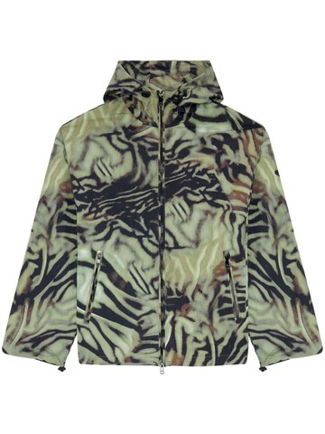 Diesel - L-Leopold-Zebra windbreaker - men - Polyamide - 56 - Green