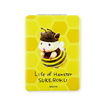 助六的日常系列皮革長方鏡_小蜜蜂