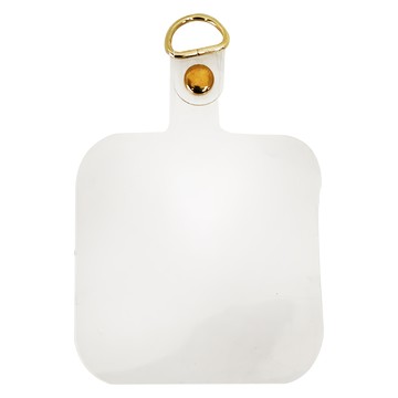 ekax 透明絢彩手機掛繩夾片 尺寸：5x5x0.048公分 台灣製  透明金  1條