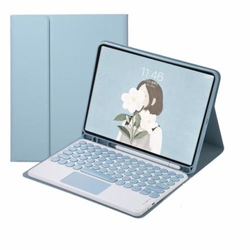 適用iPad 10.2保護套Pro11殼Air345藍牙觸控圓鍵盤iPad 11 2025殼