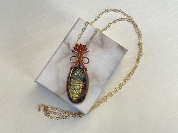 *230350 wire wrapping 拉長石 銅線 繞線 吊墮