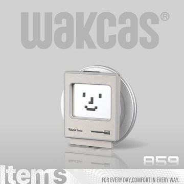 【Wakcas】復古蘋果電腦磁吸鏡面手機支架 Magsafe 磁吸支架 手機架 蘋果手機 氣囊支架 鏡面支架