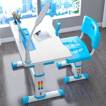 兒童書桌  學習桌兒童書桌簡約家用課桌小學生寫字桌椅套裝小孩可升降作業桌【MJ191306】