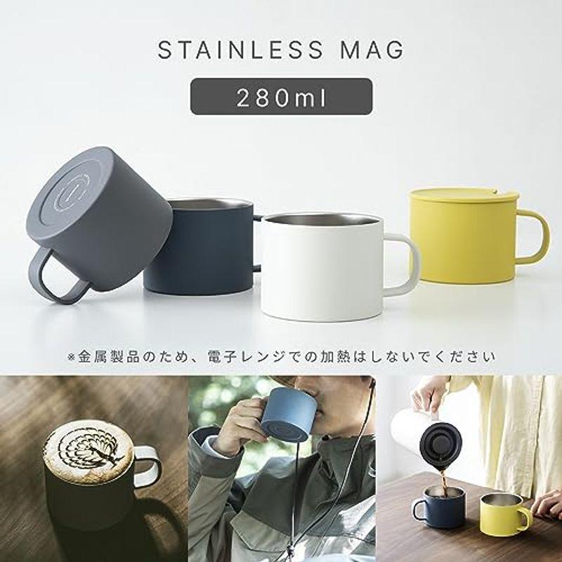 ピーコック ステンレスマグカップ 280ml 保冷 保温 真空二重構造 蓋付き マット仕上げ 目盛り付き 丈夫 アウトドア インテリア おし