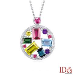 IDes design 歐美設計彩寶系列多色碧璽項鍊/繽紛幾何