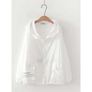 日系運動夏季新款初中高中學生防曬衣女開衫潮外套寬松百搭上衣服