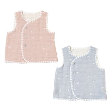 日本 10mois 十字星彩六層紗前扣背心(2色可選)HOPPETTA