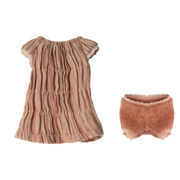 Maileg 一號邦尼-粉色洋裝 娃娃屋配件