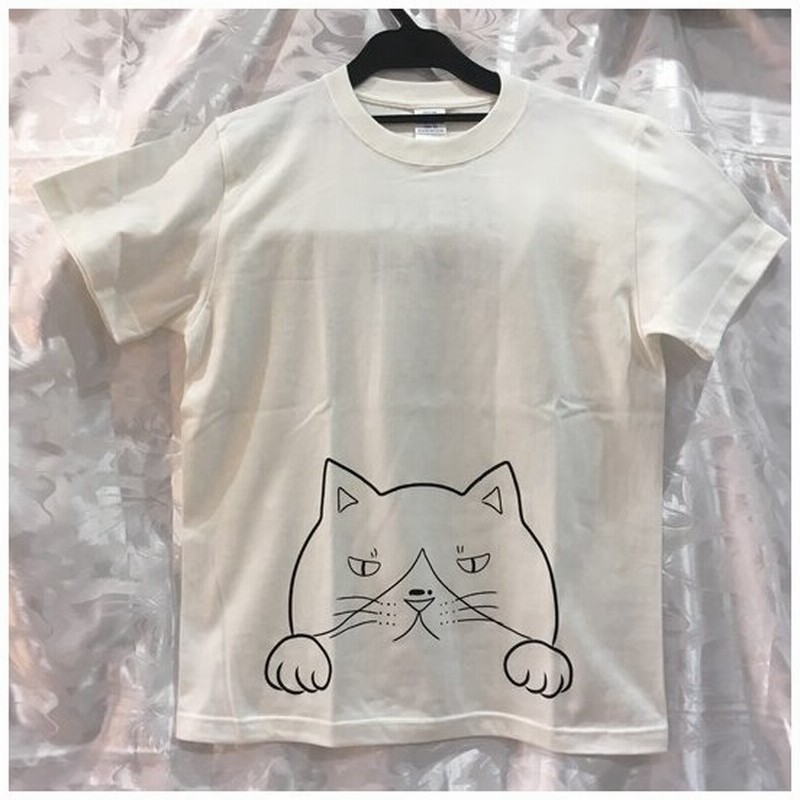 かなしきデブ猫ちゃん オリジナルｔシャツ パターンh バニラホワイト 男女兼用 猫ｔシャツおもしろ 猫柄 ご当地キャラ猫 通販 Lineポイント最大0 5 Get Lineショッピング