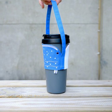 鯨鯊痴吃刺繡飲料提袋/杯套