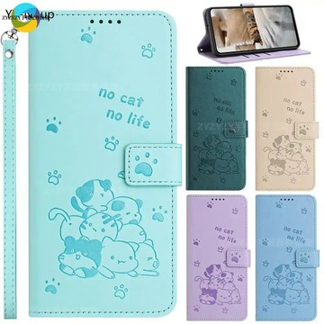 小貓咪 全包翻蓋皮套 iPhone17e 16e 15 14 13 12 11 Pro Max 8 7 SE 防摔手機殼