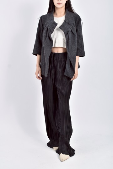 (S) oldnavy質感羊毛七分灰色外套