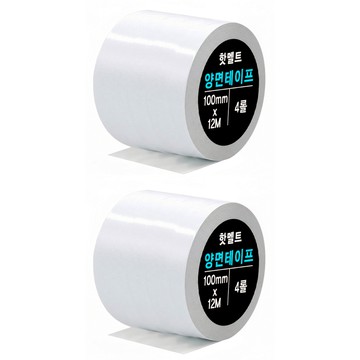 DADA 高黏度熱熔雙面膠帶 100mm x 12m  白色  2個