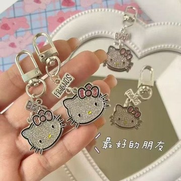 kitty鑰匙扣 卡通可愛凱蒂貓鑰匙扣挂件 包包吊飾 可愛鑰匙扣 kitty吊飾