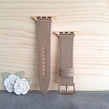 【apple watch錶帶】義大利Buttero植鞣革 / 手縫 / 駝色