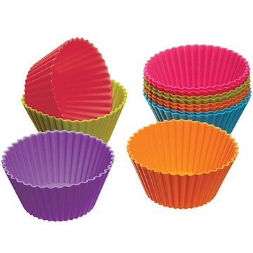 《KitchenCraft》六色瑪芬烤杯12件- 點心烤模