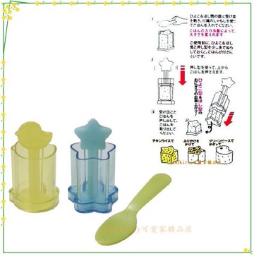 asdfkitty可愛家☆日本MSA小雞星星 一口飯糰模型+飯匙-一口壽司.綠豆糕-日本正版商品