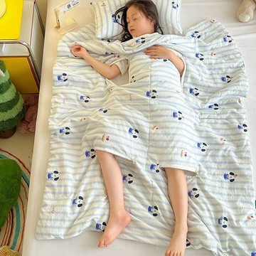 【臺灣出貨】A類柔軟親膚嬰幼兒護肚防踢被睡袋多功能空調房男女童防着涼夏被