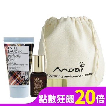 Estee Lauder 雅詩蘭黛細緻潔面乳30ml+特潤亮眼霜5ml+特潤7ml+袋