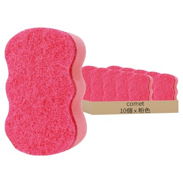 comet 雙面海綿菜瓜布 粉色  1入  10個