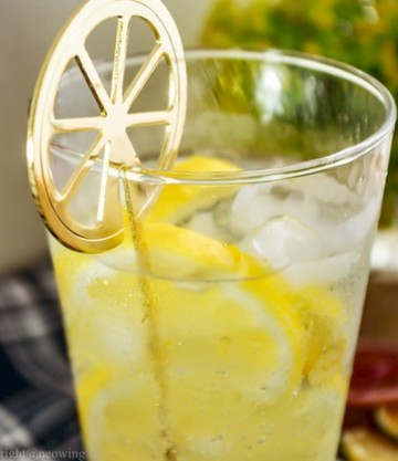 日本MIZUHIKI高桑金屬不鏽鋼鍍金金色不銹鋼湯匙檸檬造型長柄攪拌棒攪拌勺咖啡勺掛杯不掉落-日本製