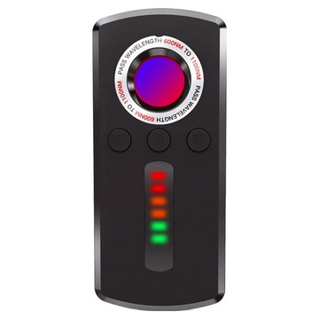 YUNMI 智能信號探測器 反偷拍偵測器 防偷窺紅外線信號探測器 酒店攝像頭防監聽檢測儀 針孔探測感應器 黑色  1個