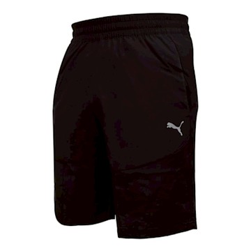 PUMA 男基本系列TECH工裝9吋短風褲-慢跑 休閒 5分褲 68461001 黑白