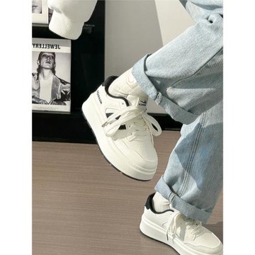 回力厚底小白鞋女2025秋季新款簡約設計板鞋子女爆款增高大頭潮鞋