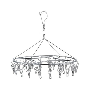 G+居家 不鏽鋼加粗圓形曬衣夾 24夾  C342  1組