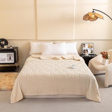 跨境電商塔芙絨純色羅馬柱雙面絨提花多功能蓋毯午睡毯子辦公毛毯