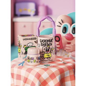 (免運)uooha歡樂時光寬口燜燒罐大口徑316L不銹鋼內膽大容量保溫飯盒