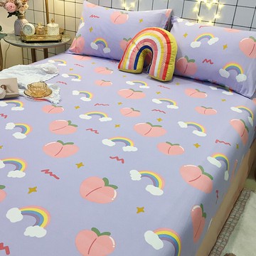 純棉床笠單件100全棉保護套防滑床單床罩三件套1.8床墊防塵罩夏季