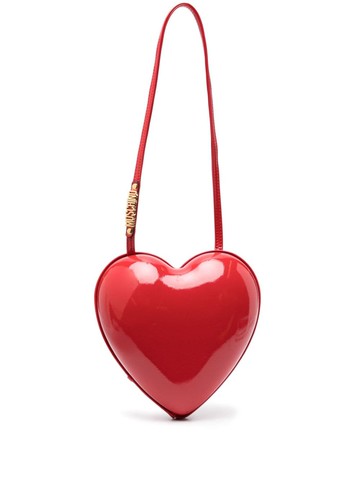 Moschino - heart-shape shoulder bag - women - Polyurethane/Polyester - One Size - Red